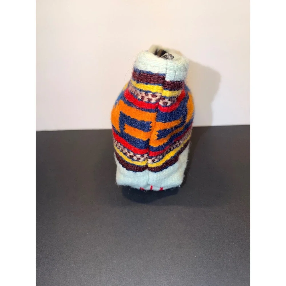 Manos Zapotecas Wool Handwoven Aztec Cosmetic Clutch Bag Geometric Pouch Mexico